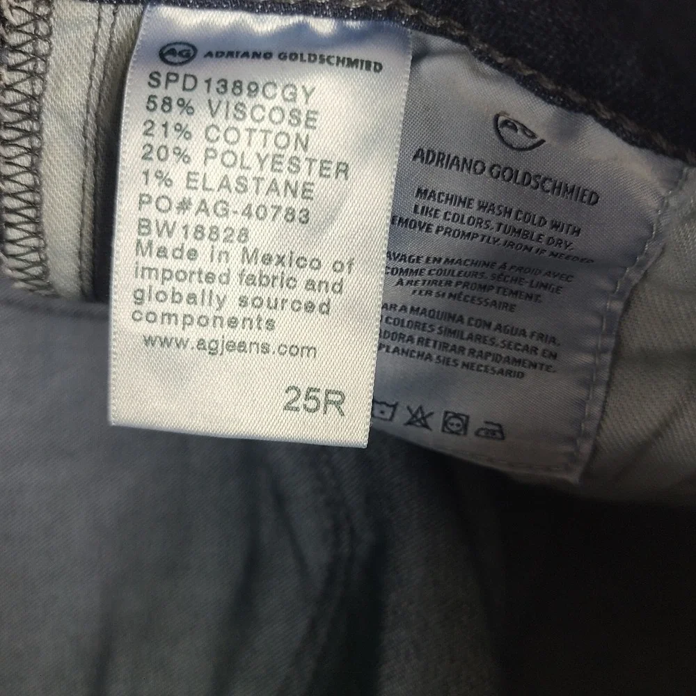 AG Adriano Goldschmied Jeans Womens 25 The Legging Super Skinny Ankle Dark Wash‎